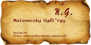 Maloveczky György névjegykártya